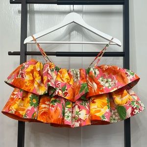 Zara, floral crop top.